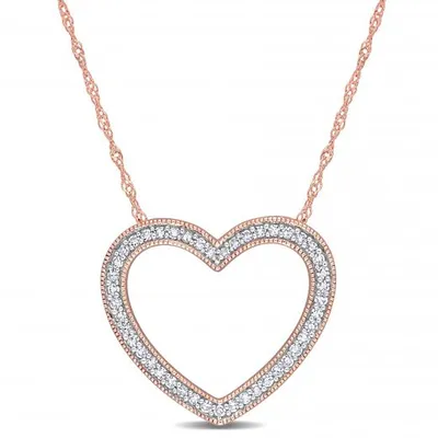 Julianna B 14K Rose Gold 0.22CTW Diamond Heart Pendant