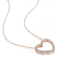 Julianna B 14K Rose Gold 0.22CTW Diamond Heart Pendant