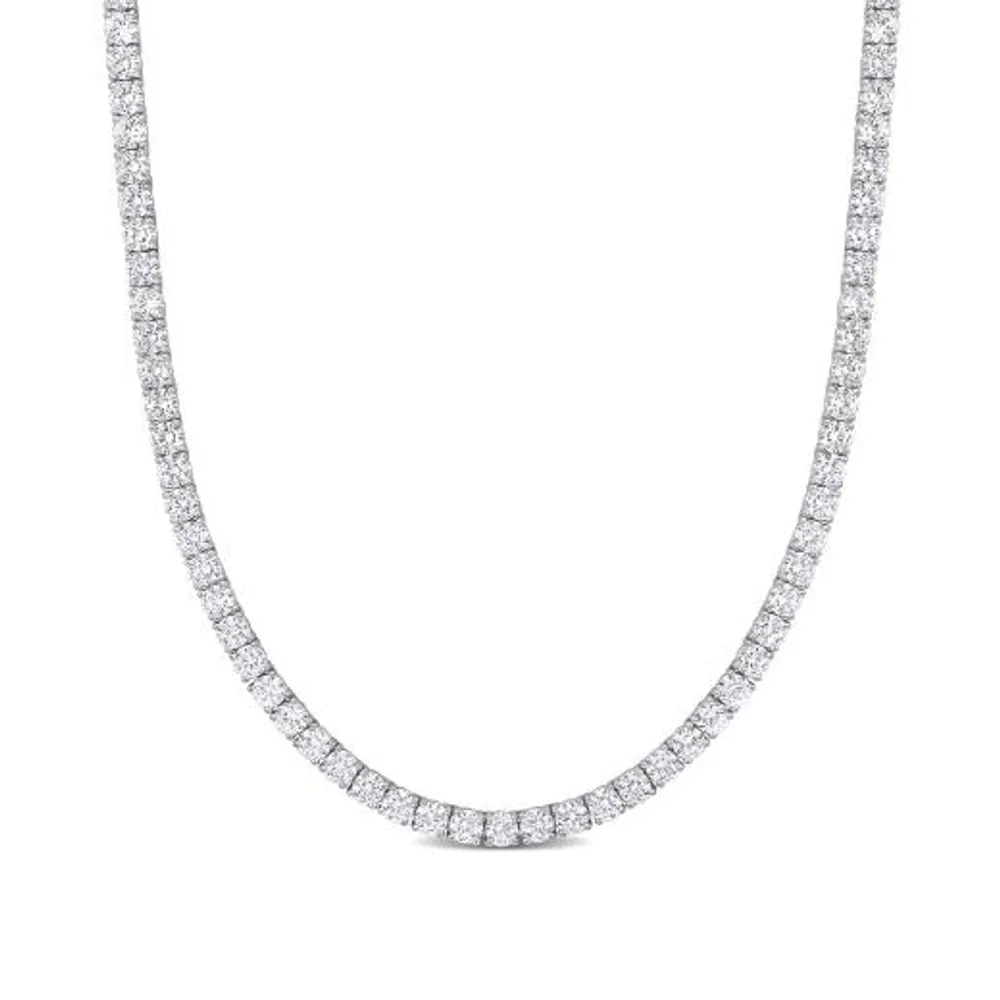 Julianna B Sterling Silver Lab Grown White Sapphire Necklace