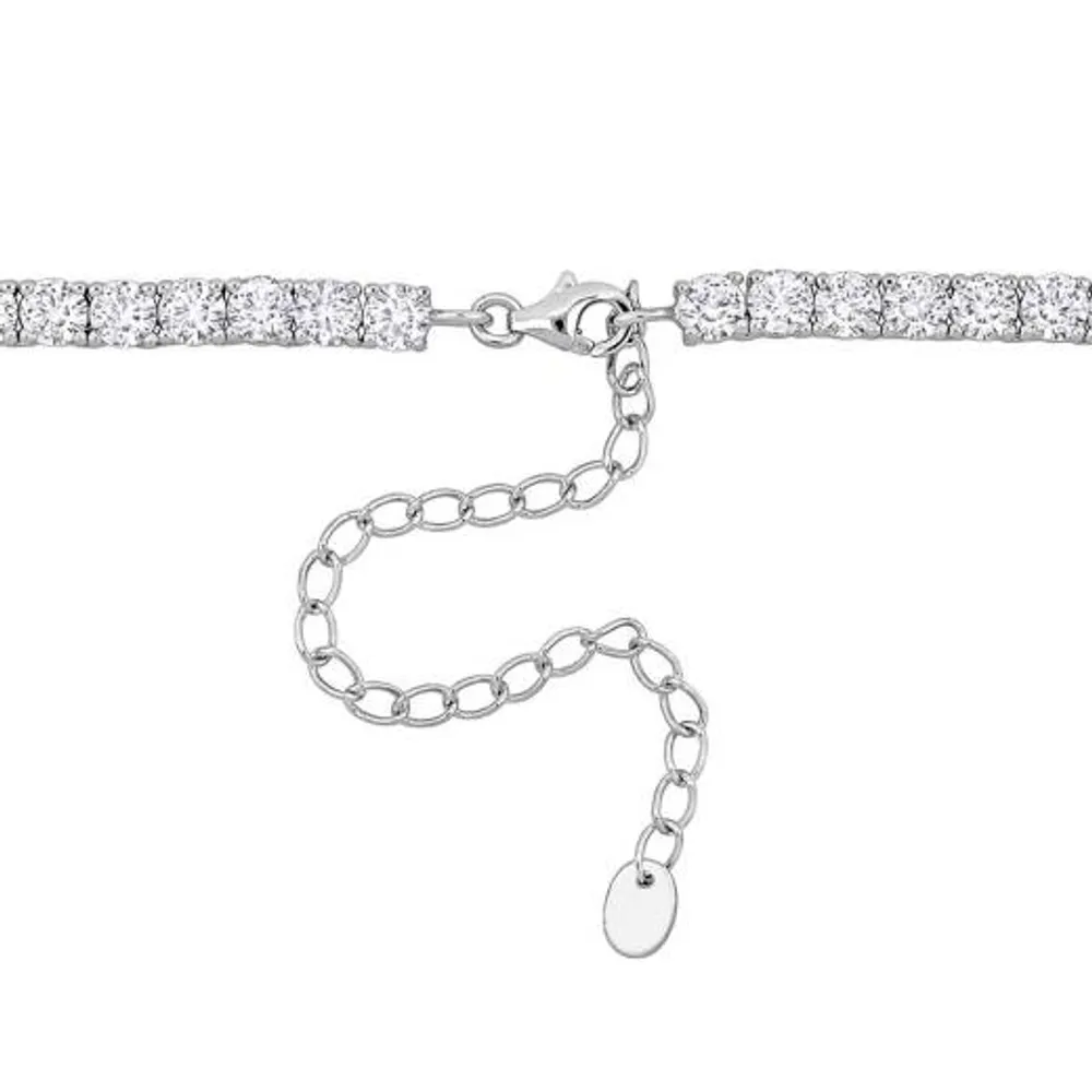 Julianna B Sterling Silver Lab Grown White Sapphire Necklace