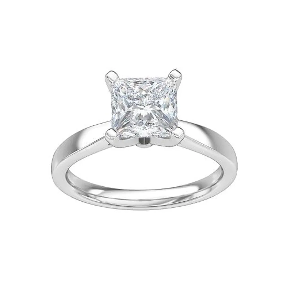 New Brilliance 14kt White Gold Lab Grown 1.50CT Diamond Solitaire Ring