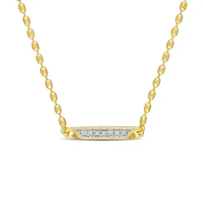 Julianna B Yellow Plated Sterling Silver Lab Grown White Sapphire Necklace