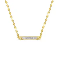 Julianna B Yellow Plated Sterling Silver Lab Grown White Sapphire Necklace