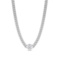 Julianna B Sterling Silver Lab Grown White Sapphire Necklace