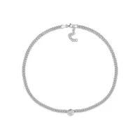 Julianna B Sterling Silver Lab Grown White Sapphire Necklace