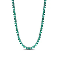 Julianna B Sterling Silver Lab Grown Emerald Necklace