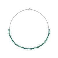 Julianna B Sterling Silver Lab Grown Emerald Necklace