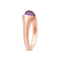 Julianna B Rose Plated Sterling Silver Amethyst-Africa Ring