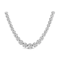 10K White Gold 5.00CTW Diamond Tennis Necklace