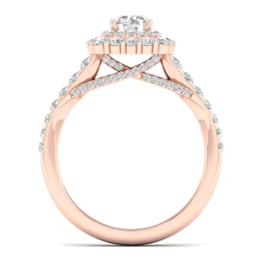 My Diamond Story 14K Rose Gold 1.25CTW Diamond Bridal Ring