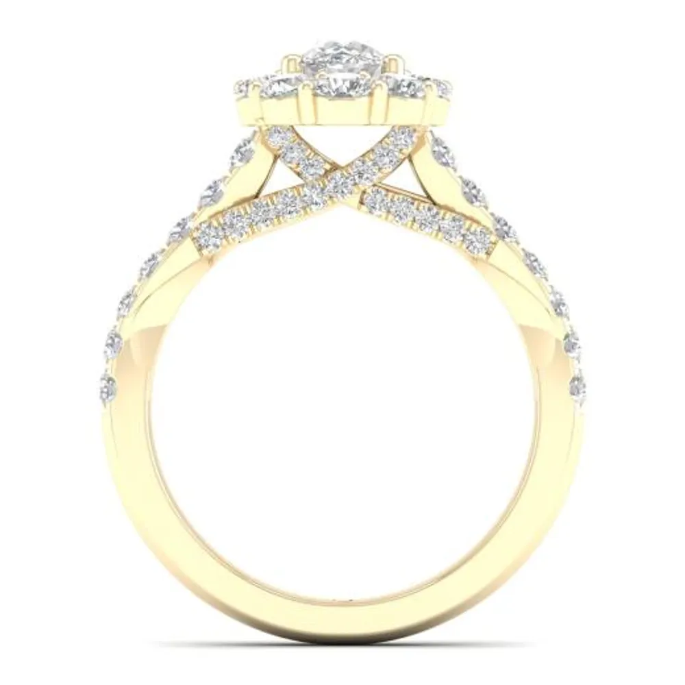 My Diamond Story 14K Yellow Gold 1.50CTW Diamond Bridal Ring