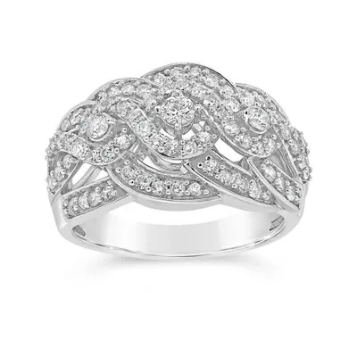 10K White Gold 0.95CTW Diamond Fashion Ring