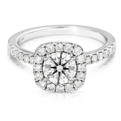 Chemistry by New Brilliance 14K White Gold Lab Grown 2.13CTW Diamond Halo Ring