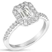 Chemistry 14K White Gold Lab Grown 1.60CTW Emerald Cut Diamond Ring