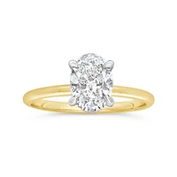 New Brilliance Lab Grown 1.57CTW Oval Cut Diamond Ring in 14K Yellow Gold