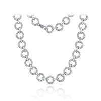 Sterling Silver 15.75" Cubic Zirconia Choker