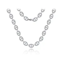 Sterling Silver 17.75" Cubic Zirconia Choker