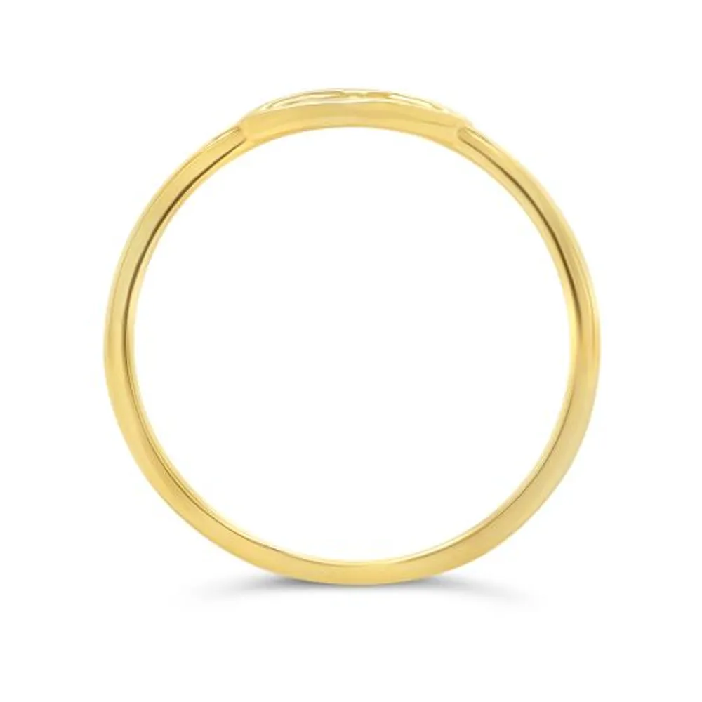 10K Yellow Gold Open Heart Ring