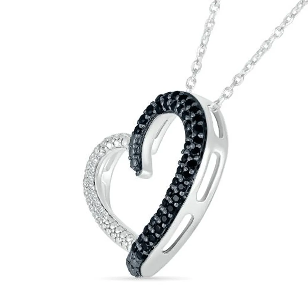 Sterling Silver 0.23CTW Diamond Heart Pendant