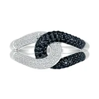 Sterling Silver 0.45CTW Black Diamond Fashion Ring