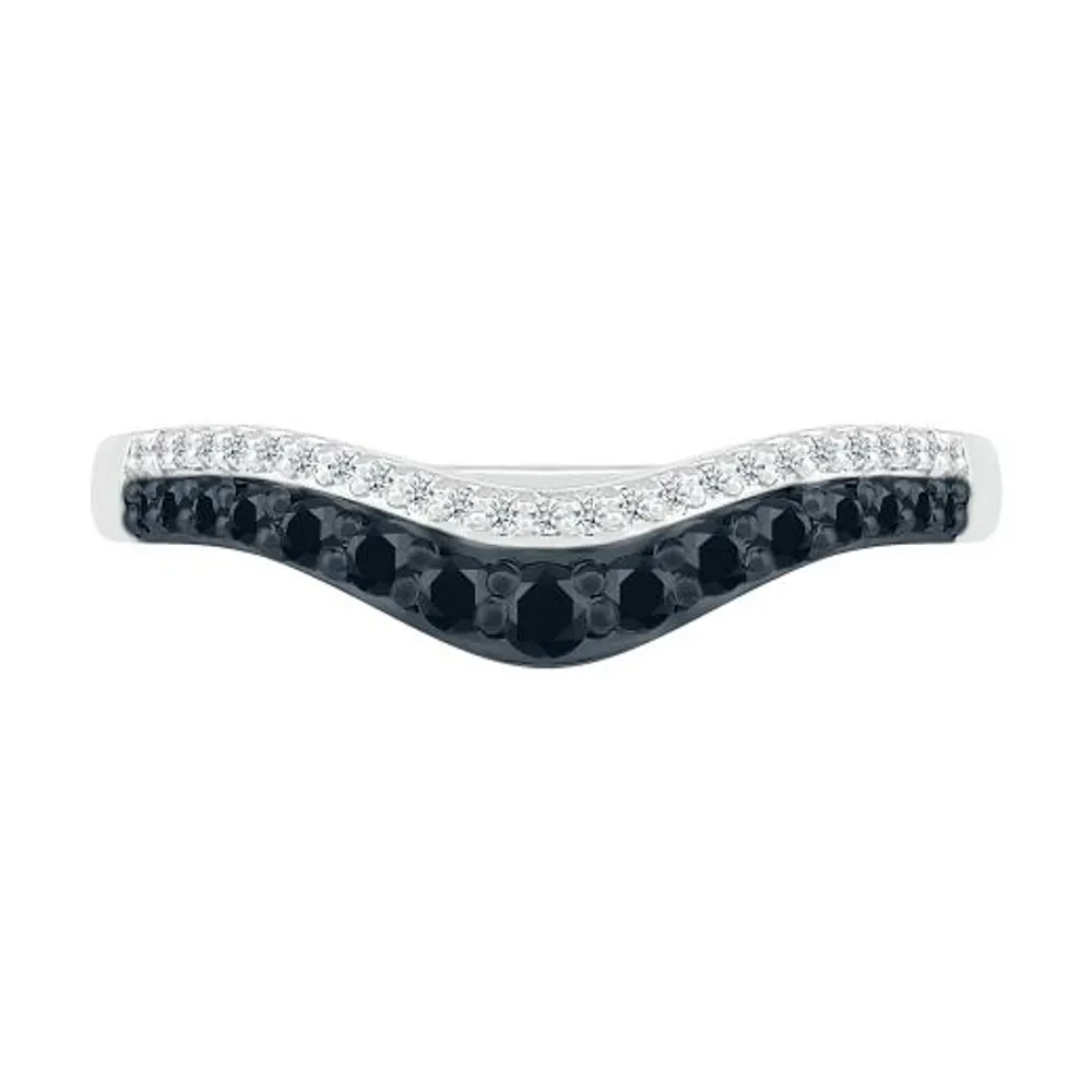 Sterling Silver 0.23CTW Black Diamond Fashion Band