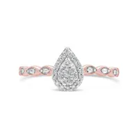 10K Rose Gold 0.20CTW Diamond Promise Ring