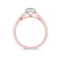 10K Rose Gold 0.20CTW Diamond Promise Ring