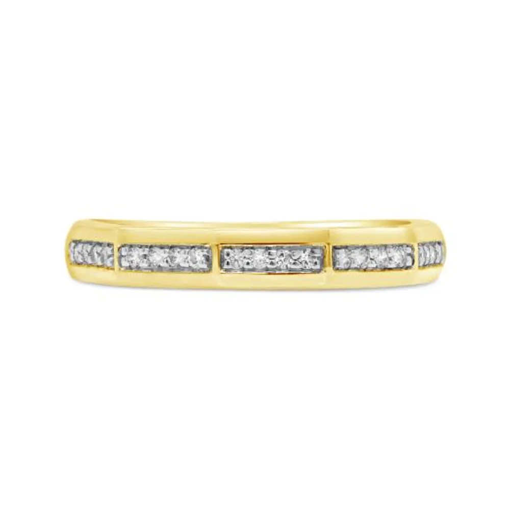 10K Yellow Gold 0.11CTW Diamond Stackable Ring