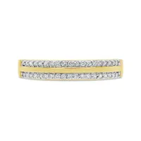 10K Yellow Gold 0.23CTW Diamond Double Row Stackable Ring