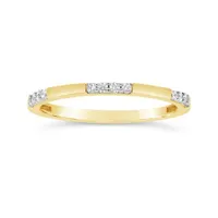 10K Yellow Gold 0.12CTW Diamond Stackable Ring