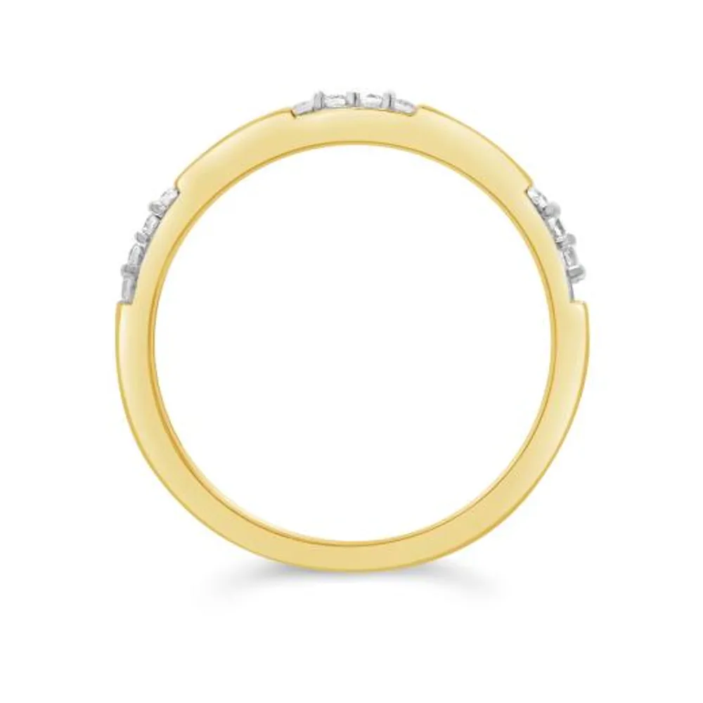 10K Yellow Gold 0.12CTW Diamond Stackable Ring