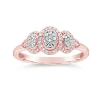 10K Rose Gold 0.25CTW Diamond Ring