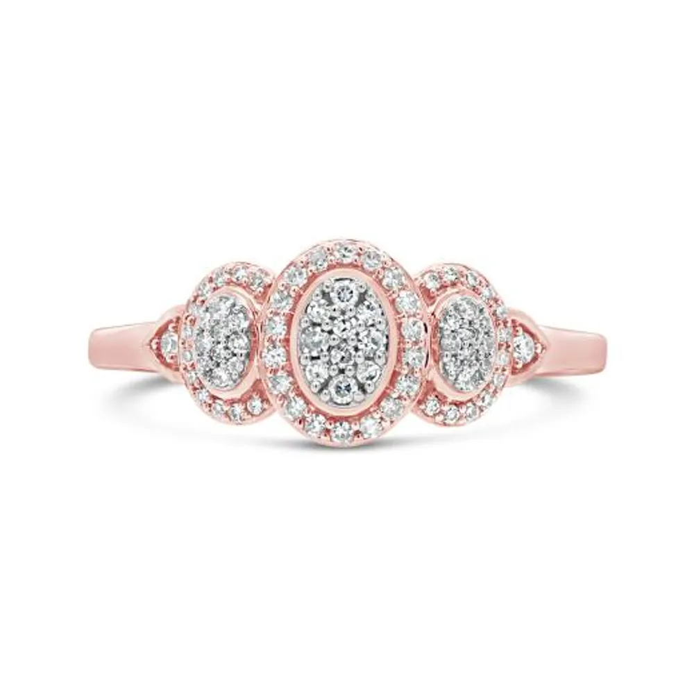 10K Rose Gold 0.25CTW Diamond Ring