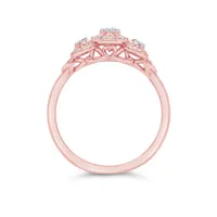 10K Rose Gold 0.25CTW Diamond Ring