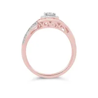 10K Rose Gold 0.30CTW Diamond Bridal Set