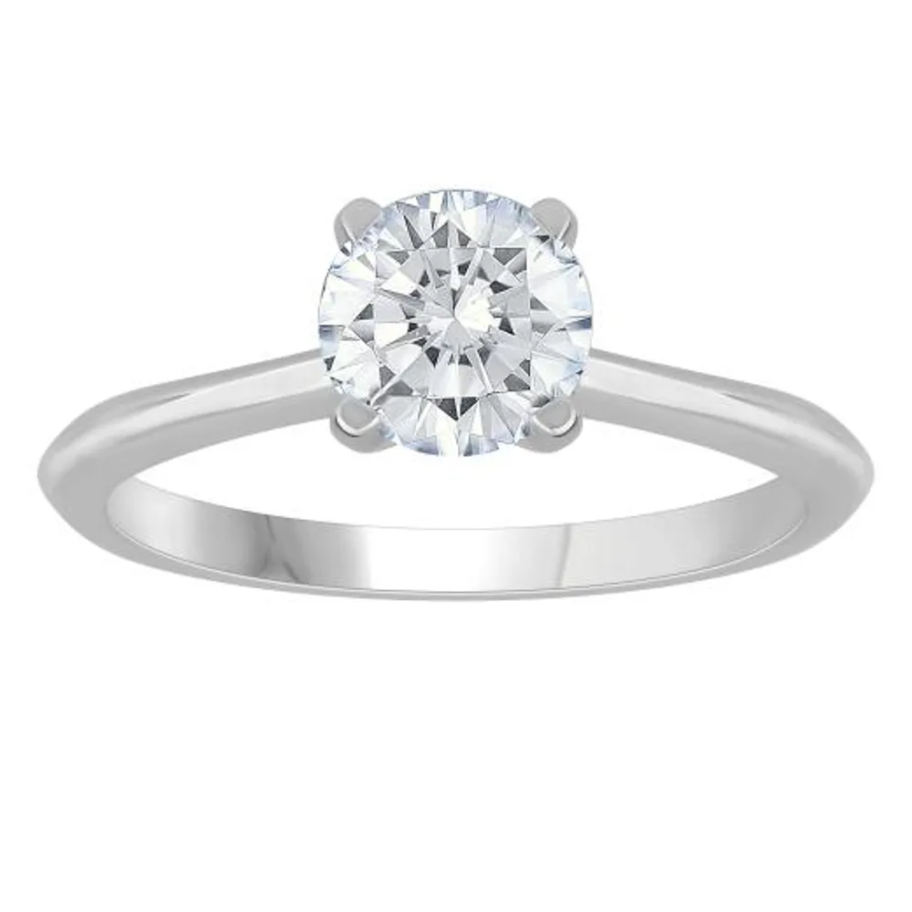 New Brilliance 14K White Gold Lab Grown 1.00CT Diamond Solitaire Ring