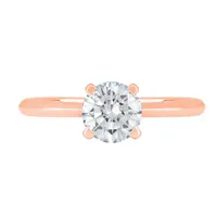 New Brilliance 14K Rose Gold Lab Grown 1.00CT Diamond Solitaire Ring