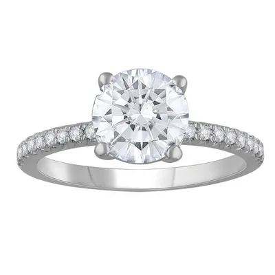 New Brilliance 14K White Gold Lab Grown 1.28CTW Diamond Bridal Ring