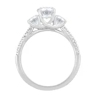 New Brilliance 14K White Gold Lab Grown 1.54CTW Diamond Three Stone Ring