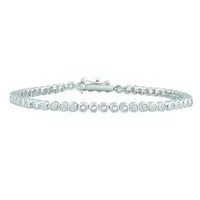 10K White Gold 2.00CTW Diamond Tennis Bracelet