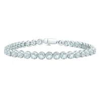 10K White Gold 7.03CTW Diamond Tennis Bracelet