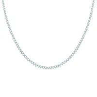 14K White Gold 7.01CTW Tennis Diamond Necklace