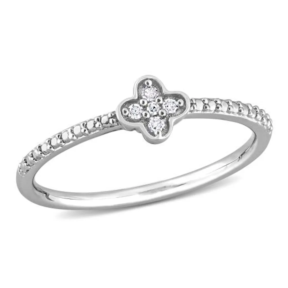 Julianna B Sterling Silver Diamond Promise Ring