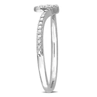 Julianna B Sterling Silver Diamond Heart Promise Ring