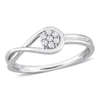 Julianna B Sterling Silver Diamond Promise Ring