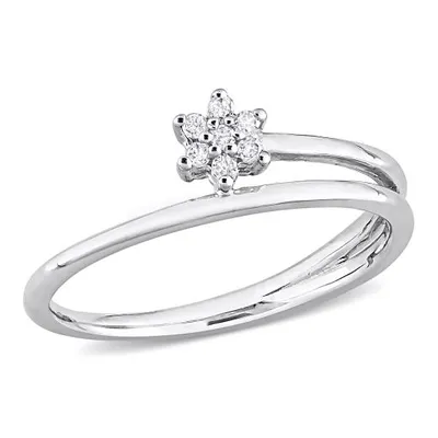 Julianna B Sterling Silver Diamond Promise Ring