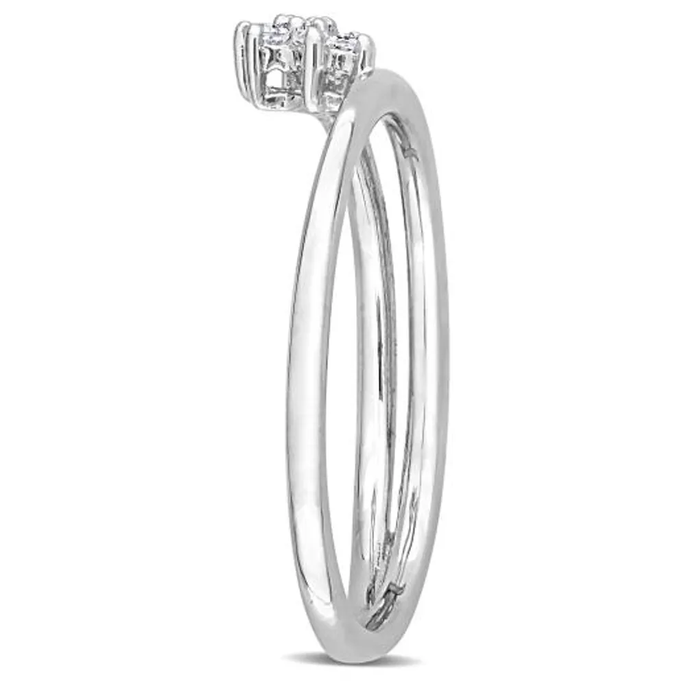 Julianna B Sterling Silver Diamond Promise Ring