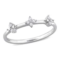 Julianna B Sterling Silver Diamond Promise Ring