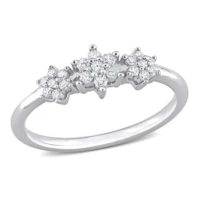 Julianna B Sterling Silver 0.22CTW Diamond Promise Ring