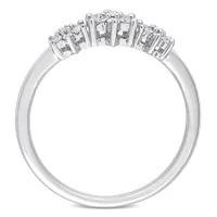 Julianna B Sterling Silver 0.22CTW Diamond Promise Ring